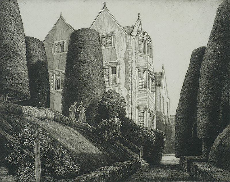 Owlpen Manor - FREDERICK L. GRIGGS - etching
