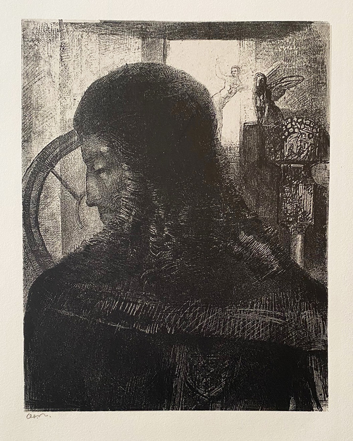 Old Knight (Vieux Chevalier) - ODILON REDON - lithograph