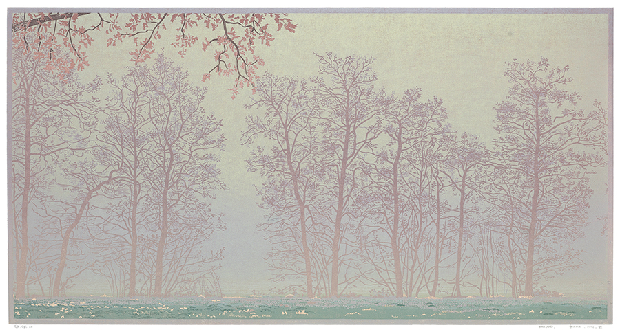 Landscape 2012-VII - GRIETJE POSTMA - woodcut printed in colors